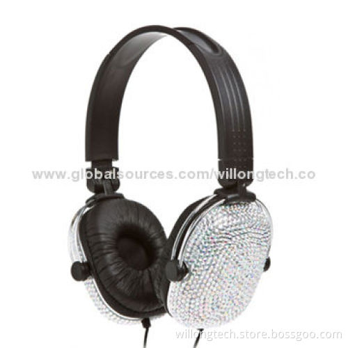 New Design Crystal Headphones for Mobile Phones, Handsfree, 20mW Rated Power